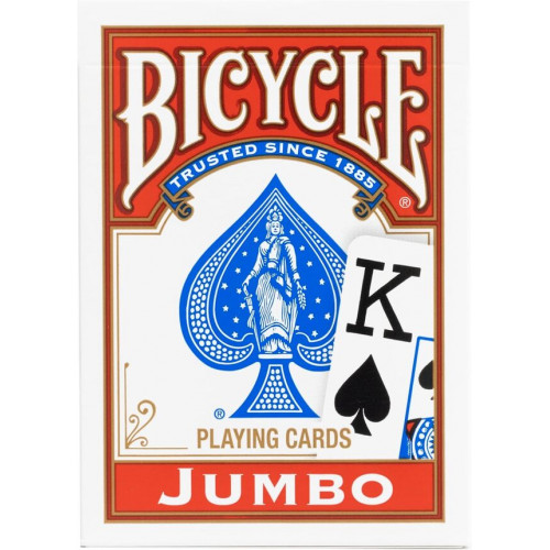 Bicycle Rider Back International Jumbo Index Playing Cards -KIRMIZI