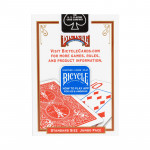 Bicycle Rider Back International Jumbo Index Playing Cards -KIRMIZI