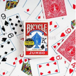 Bicycle Rider Back International Jumbo Index Playing Cards -KIRMIZI