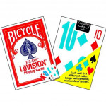 BICYCLE EZ-SEE LOVISION JUMBO POKER OYUN KARTLARI-KIRMIZI DESTE