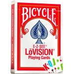 BICYCLE EZ-SEE LOVISION JUMBO POKER OYUN KARTLARI-KIRMIZI DESTE