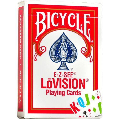 BICYCLE EZ-SEE LOVISION JUMBO POKER OYUN KARTLARI-KIRMIZI DESTE