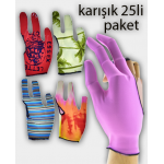 Salon Eldiveni 25li Paket Karışık Renkli