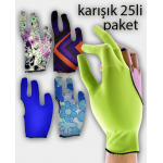 Salon Eldiveni 25li Paket Karışık Renkli