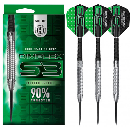 DIMPLEX S3 TAPERED PROFILE 90% STEEL TIP DART OKU